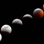 Photographer Pamela Headridge, of Oak Harbor, captured this sequence of shots during Sundays lunar eclipse.