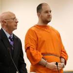 Photo by Jessie Stensland / Whidbey News-Times.                                Christopher Locken appears with attorney Steve McKay in Island County Superior Court for a sentencing hearing.