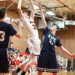 Coupevilles Ulrik Wells goes on the attack.(Photo by John Fisken)