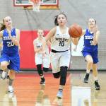 Coupevilles Alita Blouin takes off on a breakaway in Wednesdays win over South Whidbey. (Photo by John Fisken)