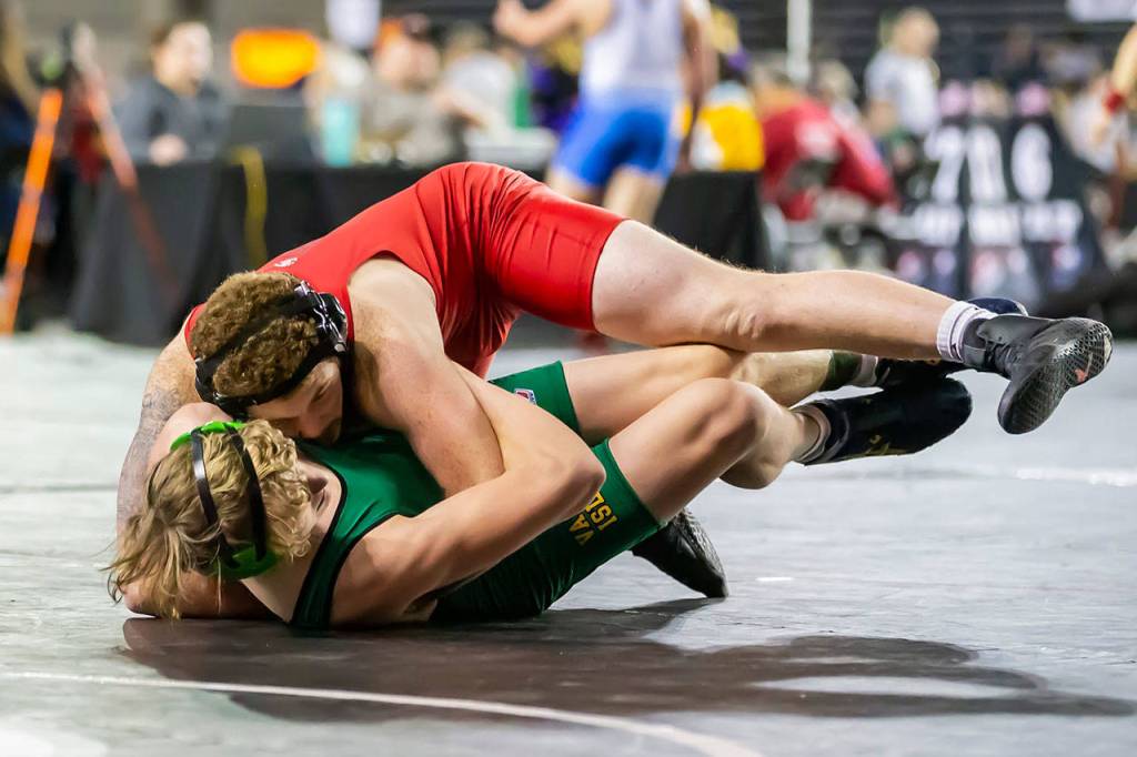 Coupevilles Alex Turner, top, and Vashon Islands Finnegan McClure.(Photo by John Fisken)