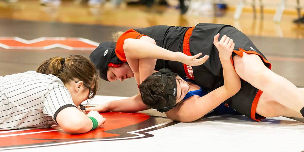 Alexandra Powers works for a fall.(Photo by John Fisken)