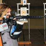 Oak Harbors Mara Rouse takes aim for the University of Texas - El Paso rifle team. (Photo courtesy of UTEP Athletics)