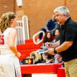 David King goes over some adjustments with Tia Wurzrainer.(Photo by John Fisken)