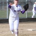 Oak Harbor third baseman Kayla Crocker tosses to first for an out against Lakewood.(Photo by John Fisken)