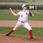 Dane Lucero tosses a pitch for the Wolves.(Photo by John Fisken)