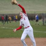 Ulrik Wells settles under a pop-up in the game with Chimacum.(Photo by John Fisken)