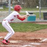 Hawthorne Wolfe puts down a bunt for Coupeville.(Photo by John Fisken)