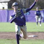 Ethan Pace fires a pitch in relief Tuesday.(Photo by John Fisken)