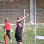 Elijah Okaruru flings the discus Saturday.(Photo by John Fisken)