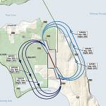 A diagram from the Environmental Impact Statement on EA-18G Growlers shows the flight track utilization percentages.