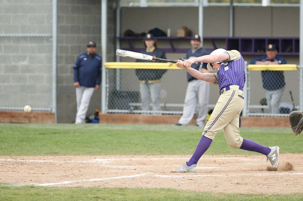 Noah Meffort raps a ground ball Tuesday.(Photo by John Fisken)