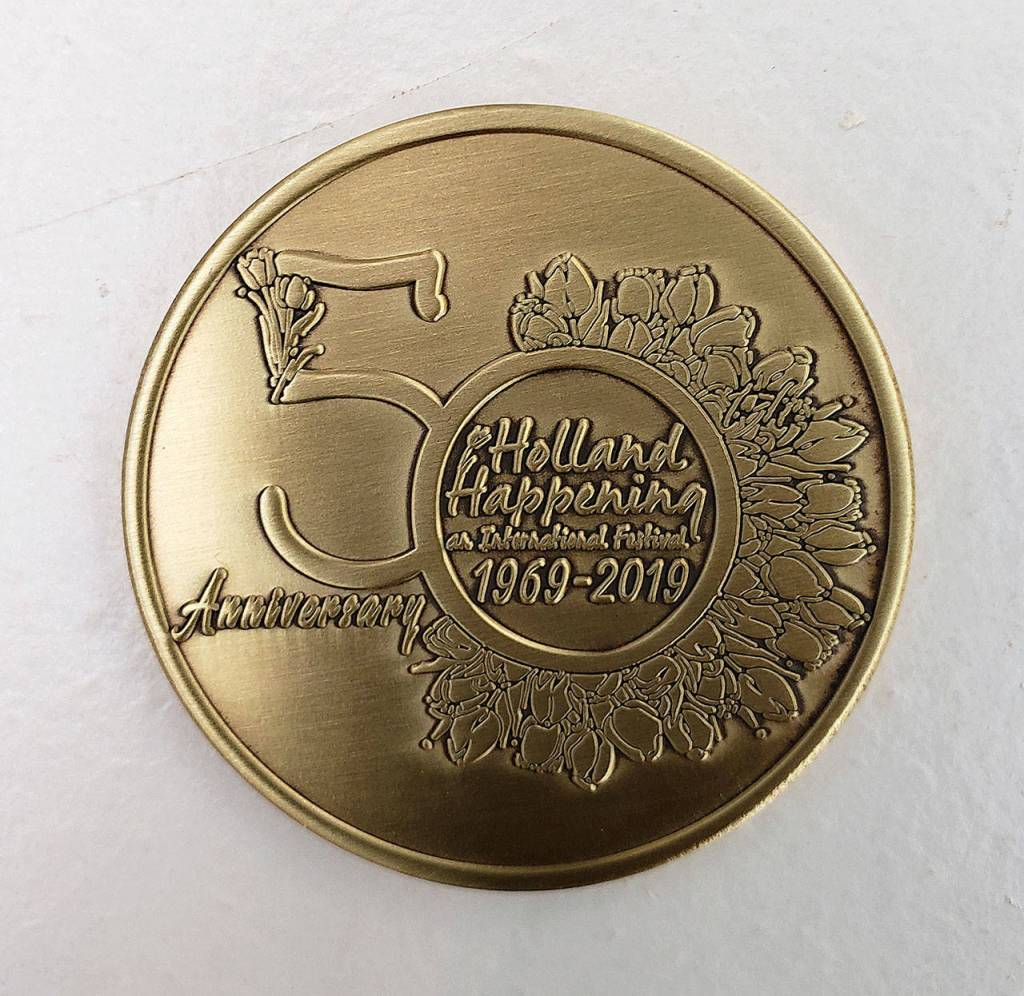 Commemorative coins will be sold, marking the festivals 50th year. They are available for purchase at the Chamber for $10 while supplies last.                                Photo provided.