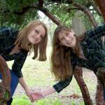 Emma Cunningham (left) with her sister, Katherine. They grew up together in Merced County, California. (Cunningham family)