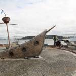 Photo by Jessie Stensland / Whidbey News-Times.                                Workers test the water at the splash park under construction at Windjammer Park this week.
