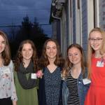 2019 AAUW STEM scholars are from left to right: Emily Evans , Science and Math, Oak Harbor High School; Megan Thorn, Science at Coupeville High School; Ashley Ricketts, Math at South Whidbey High School; Mallory Drye, Technology at SWHS; and Elli Dubendorf, Science at SWHS. Not pictured are Scout Smith (CHS) and Holly Lewis (OHHS).
