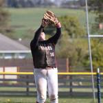 Nicole Laxton looks in a flyball in Fridays win. (Photo by John Fisken)
