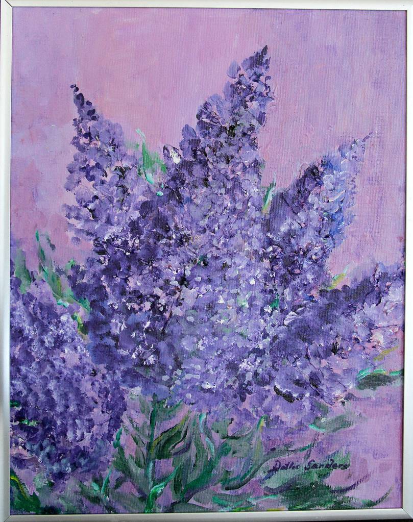 Above is one of Dottie Sanders paintings that will be featured at the show.