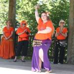 (Photo by Laura Guido/Whidbey News-Times)                                Amber Groves performs a solo dance as part of the 2019 Shimmy Mob flash mob.