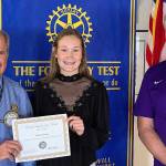 Lonborg Rotary Student of the Month for May