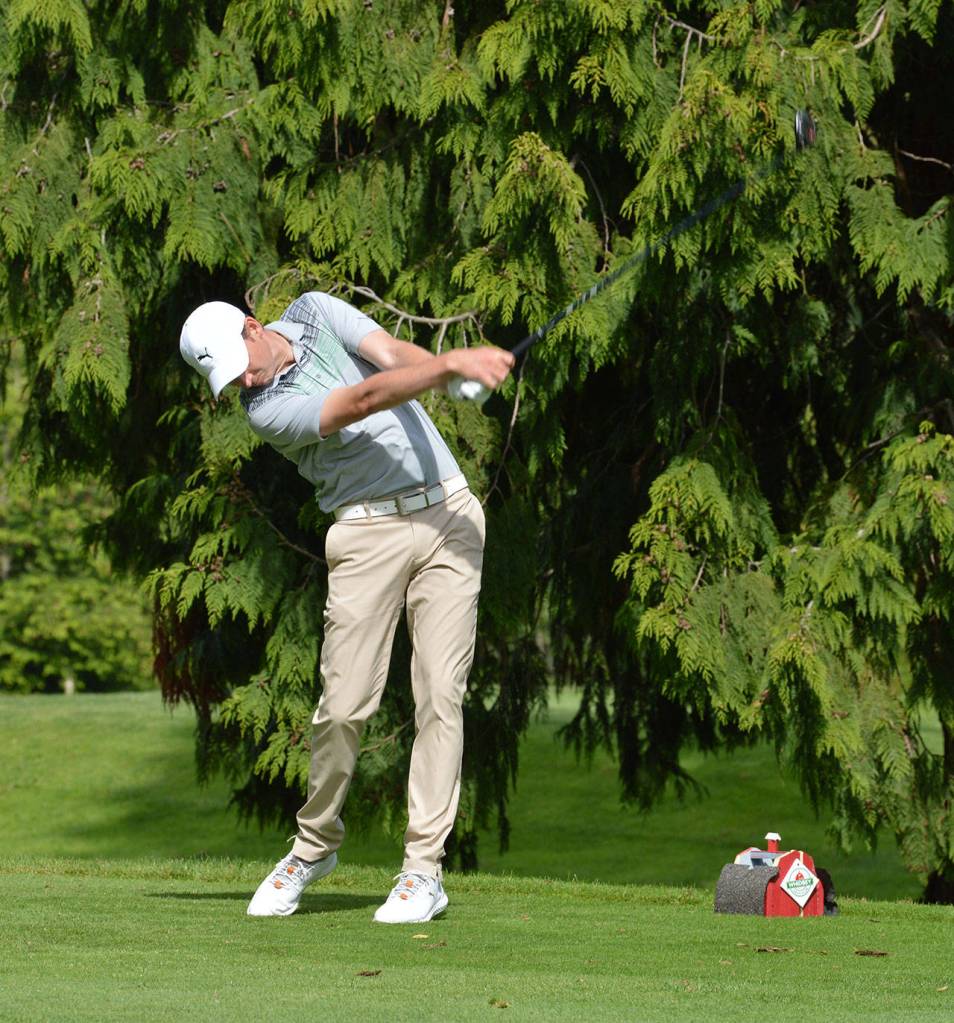 Collin Lervick tees off Sunday.(Submitted photo)
