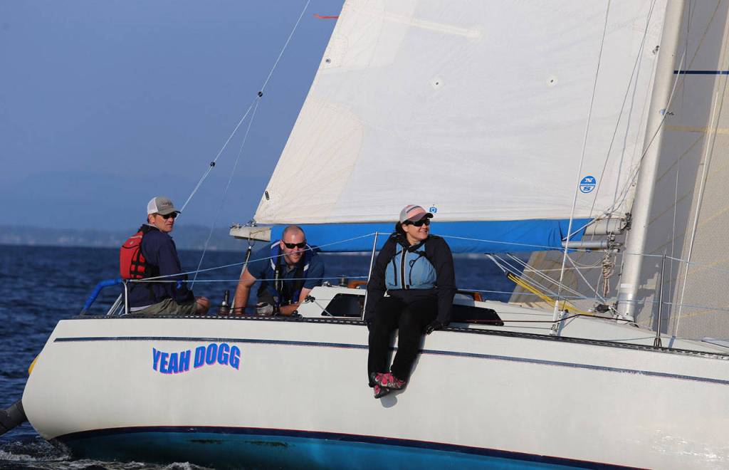 Chad Holcomb and the crew of Yeah Dogg.(Photo by Victor Paru)