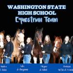 The Sedro-Woolley equestrian team includes four competitors from Coupeville: Annika Heller, left, Lola Jimenez, Megan Thorn and Madison Krieg. (Photo by Laura Houck)