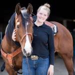 Katie Houck and her horse Easy won the state breakaway roping title in May. (Photo by Laura Houck)