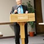 Attorney Chris Skinner, representing the Oak Harbor Chamber of Commerce and Main Street Association, spoke against a proposed low-income housing development on Pioneer Way. Photo by Laura Guido/Whidbey News-Times