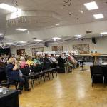 More than 80 people attended an Oak Harbor Hearing examiner meeting Tuesday afternoon to consider the recommendation of approval for a 51-unit low-income housing development with retail space on Pioneer Way. Photo by Laura Guido/Whidbey News-Times