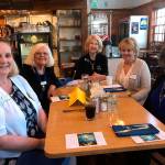 Veronica Purin, Oak Harbor Soroptimist; Kathy Jones, Oak Harbor Soroptimist; Rita Bartell, Drum President Coupeville Soroptimist; and guests Cathy Morris and Marlene Kennerly. Photo provided