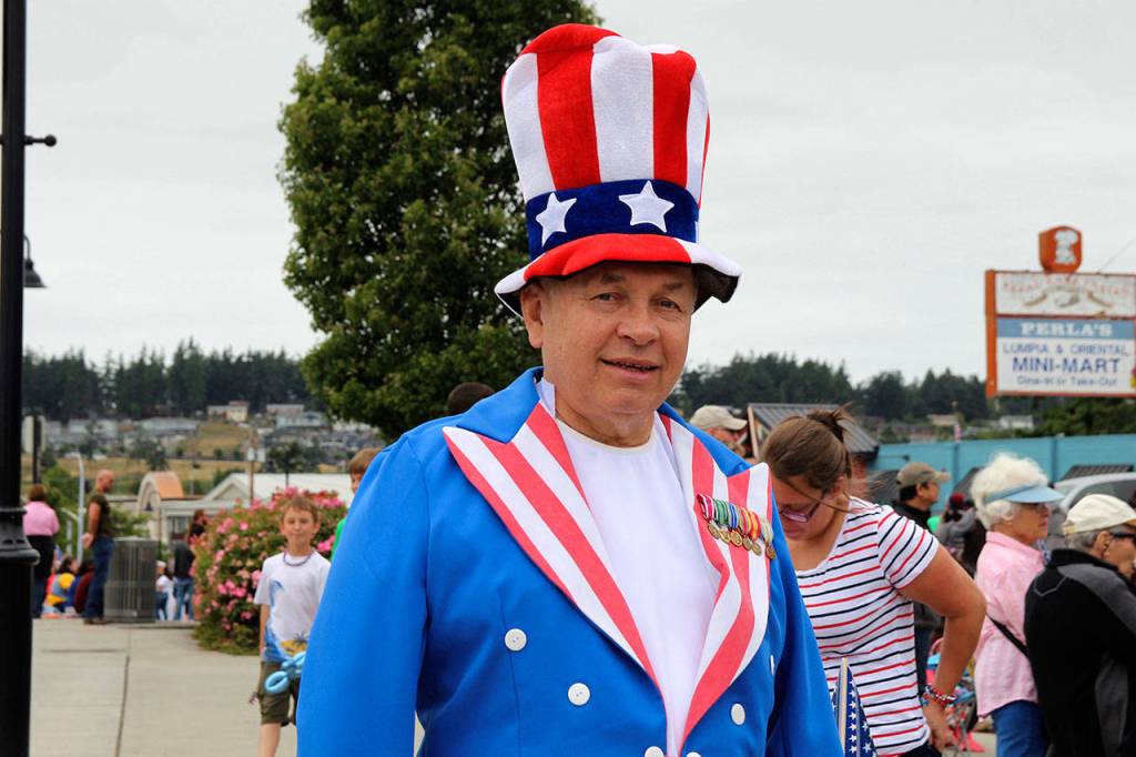 Uncle Sam, or Don Torcaso, said he had a good time Thursday at the Oak Harbor parade.