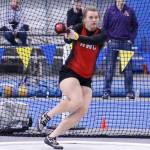 Photo courtesty of NWC Athletics                                Julie Jansen of Oak Harbor tosses the hammer for Northwestern College.