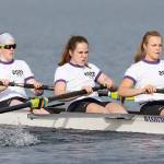 Photo by Stephen Brashear/Red Box Pictures                                Oak Harbors Jillian Pape, second from left, rows for the Huskies in the Class Day regatta March 23.