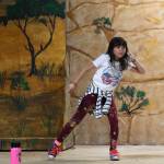 Olivia Valencia practices on stage. She was cast as Mouse. (Photo by Maria Matson/Whidbey News-Times)