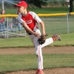 Chase Anderson follows through on a pitch. (Photo by Jim Waller/Whidbey News-Times)