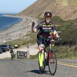 A triple treat: Bicycle riders get sunshine, natural beauty and pie