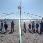 Photo submitted                                Members of the group Whidbey Witches, Heathens, Druids & Pagans celebrate with a maypole on the beach. The group is holding a pagan pride festival this weekend.