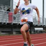 Jennifer Szczepaniak Sloane, Macclesfield, England: 14th (first among females), half marathon. (Photo by John Fisken)