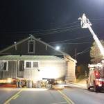 Former farm houses moved at night