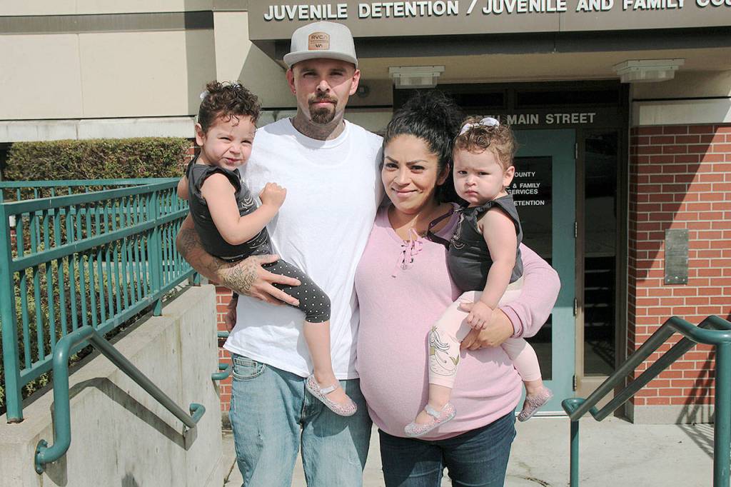 Daniel and Adriana Aivles with their daughters Summer (left) and Heaven.
