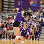 Leielle Salinger goes on the attack for Oak Harbor. (Photo by John Fisken)