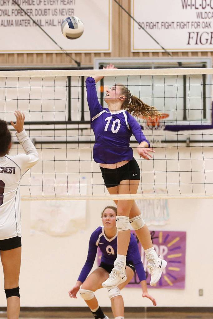 Morgan Pease registers one of her 16 kills.(Photo by John Fisken)