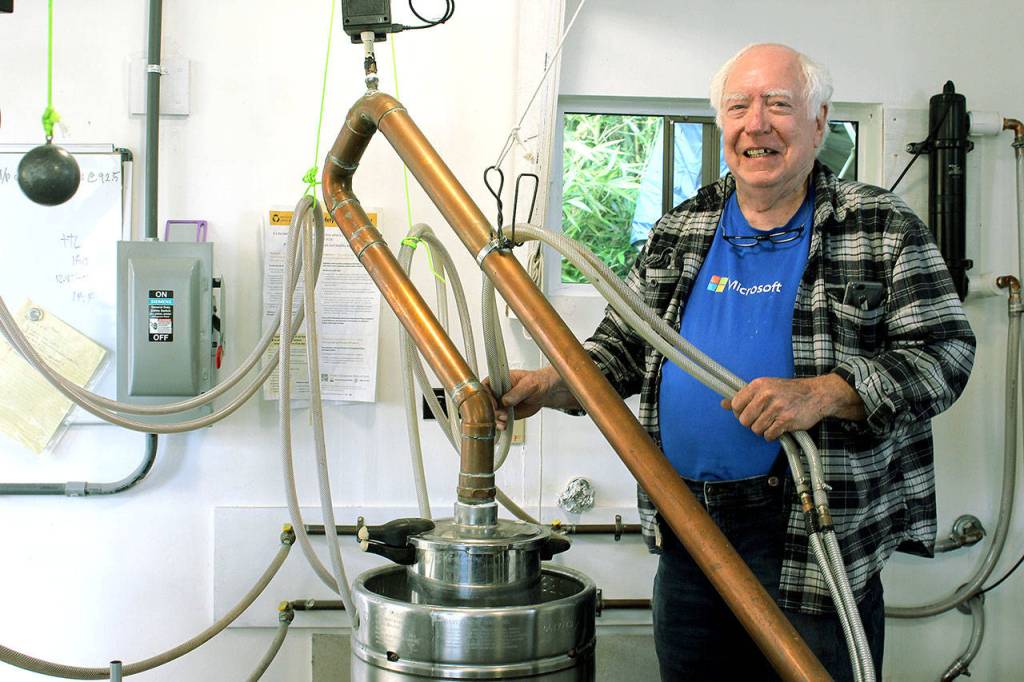 Bob Brunjes, distiller at Cultus Bay Distillery, will teach a class at the Whidbey Island Harvest Festival on Friday, Oct. 4, 2019. Photo by Wendy Leigh/South Whidbey Record