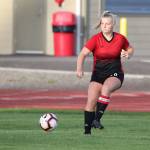 Avalon Renninger receives a pass in Tuesdays match with Cedar Park Christian.(Photo by John Fisken)