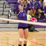 Annie Salinger records one of her 31 assists. (Photo by John Fisken)