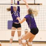 Morgan Pease (10) defends against E-Ws Sierra Lange.(Photo by John Fisken)