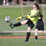 Laurianna Newcomb, JV goalie.(Photo by John Fisken)