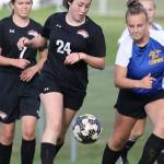 Savannah Bovee, varsity forward.(Photo by John Fisken)