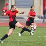 Tia Wurzrainer helps Coupeville take control in Saturdays match with Mount Vernon Christian. (Photo by John Fisken)